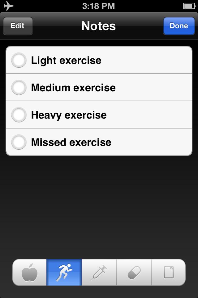 Exercise Chart App