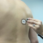 Electronic Stethoscopes - Placement - Chest Piece on Back