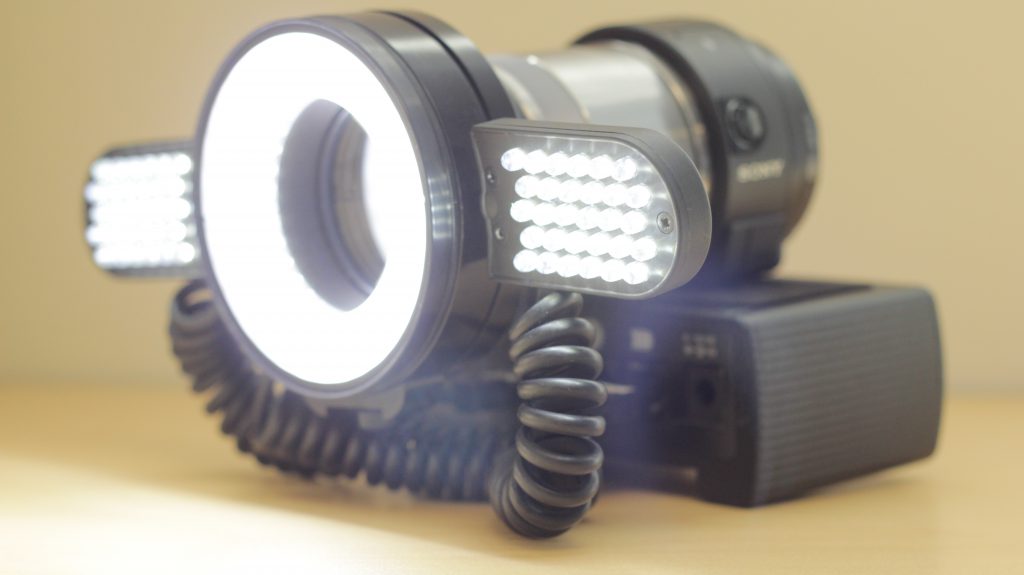 Sony DSC-QX1 with Doctors Eyes LED Light - On