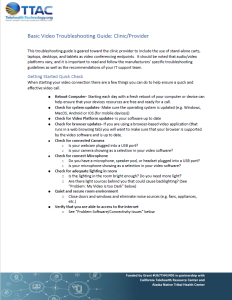 Trouble Shooting Guide